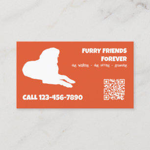 Dog Services Custom QR Business Card