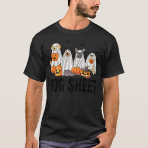 Dog Sheet Halloween Spooky Season Cute Dog Ghost W T-Shirt