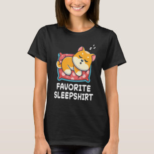 Dog Shiba Inu Dogs Nap Sleeping Sleep Pajama Night T-Shirt