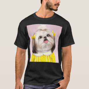 Dog Shih Tzu  Digital  D9 T-Shirt