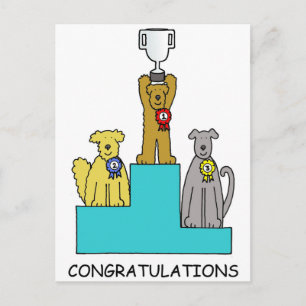 Dog Show Success Congratulations Postcard