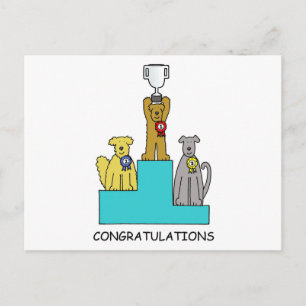 Dog Show Success Congratulations Postcard