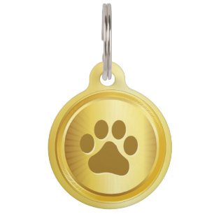Dog show winner gold medal pet tag