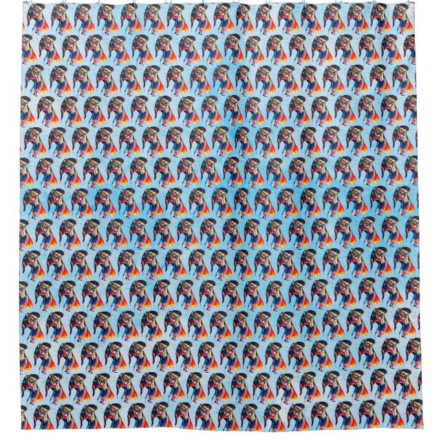 Dog Shower Curtain (Front)