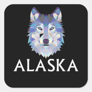 Dog   Siberian Husky Husky Dog Face Square Sticker
