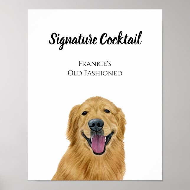 Dog Signature Drink Sign (Front)