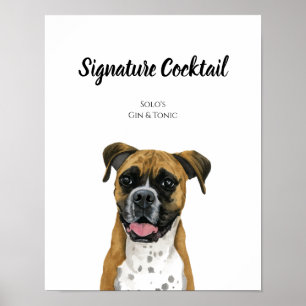 Dog Signature Drink Sign for Wedding Receptions