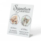 Dog Signature Drinks Custom 2 Photo Pet Wedding