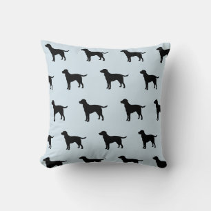 Dog Silhouette Black Lab Pattern Pillow