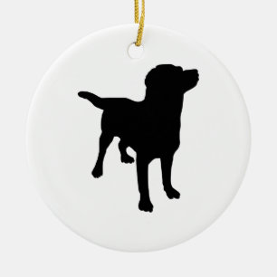 Dog Silhouette Ceramic Tree Decoration