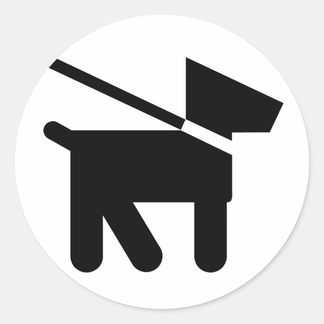 Dog Silhouette! Classic Round Sticker (Front)