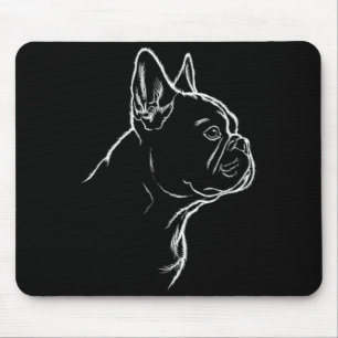 Dog Silhouette French Bulldog Lover Frenchie Fans Mouse Mat