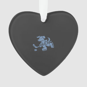 Dog Silhouette Golden Retriever Labrador Hockey  Ornament