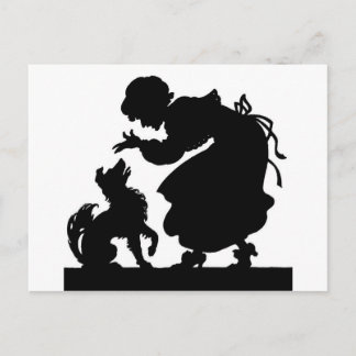 Dog Silhouette Postcard