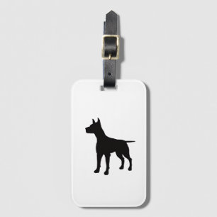 Dog Silhouette Print Luggage Tag