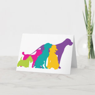 Dog Silhouettes Colour Card