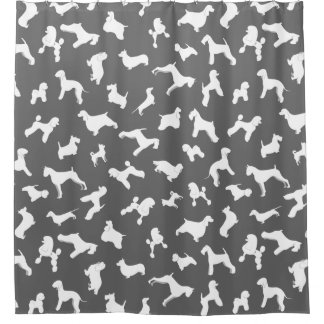 Dog Silhouettes Shower Curtain