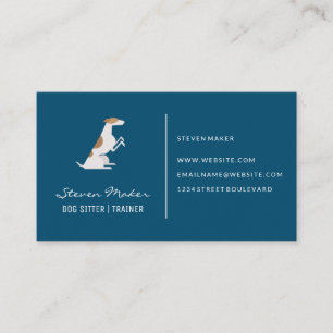 Dog Sitter and Trainer   Cute Dog Icon Business Card