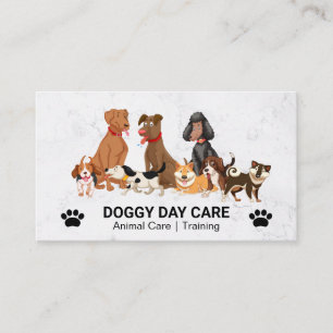 Dog Sitter Animal Services Group of Dogs Business Card