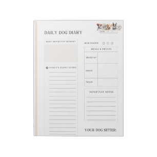 Dog Sitter Diary for Pet Business Notepad