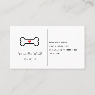 Dog Sitter   Dog Bone Icon Business Card