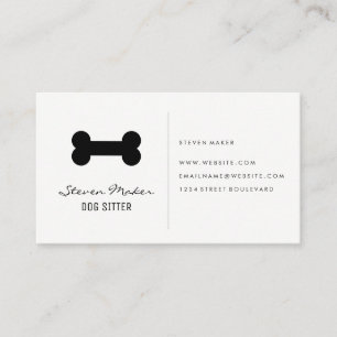 Dog Sitter   Dog Bone Icon Business Card