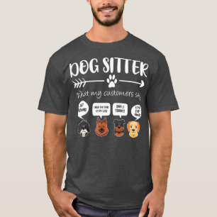 Dog Sitter Dog Sitter Gift Funny Dog Faces T-Shirt