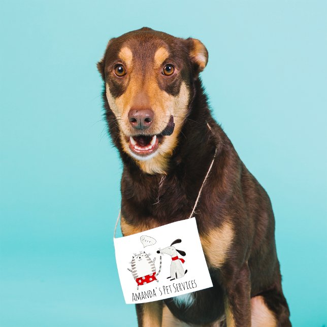 Dog Sitter Sitter Pet Service Grooming Cute Simply Square Business Card (Dog Sitter Sitter Pet Service Grooming Cute Simply Square Business Card)