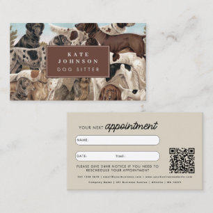 Dog Sitter Trainer Animal Care Dogs Appointment Business Card