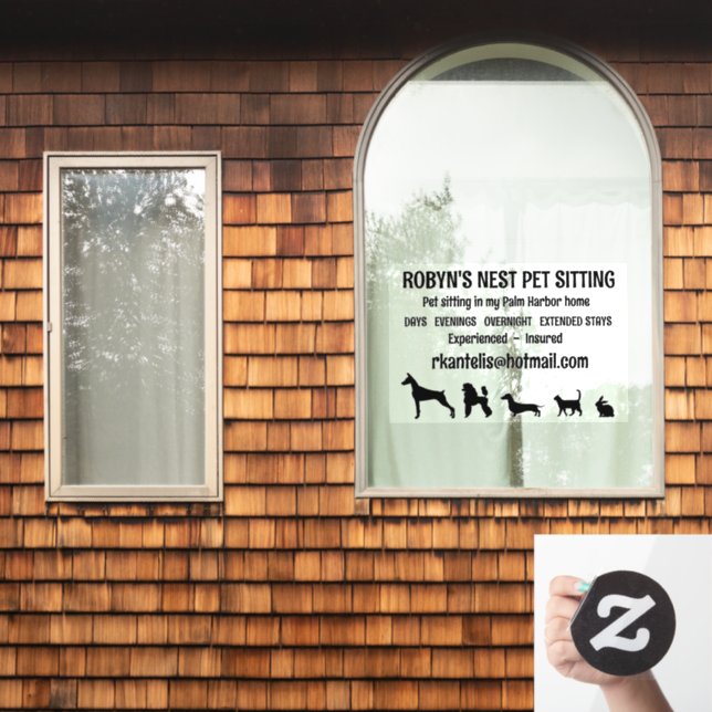 Dog Sitter Window Cling (Home Window)