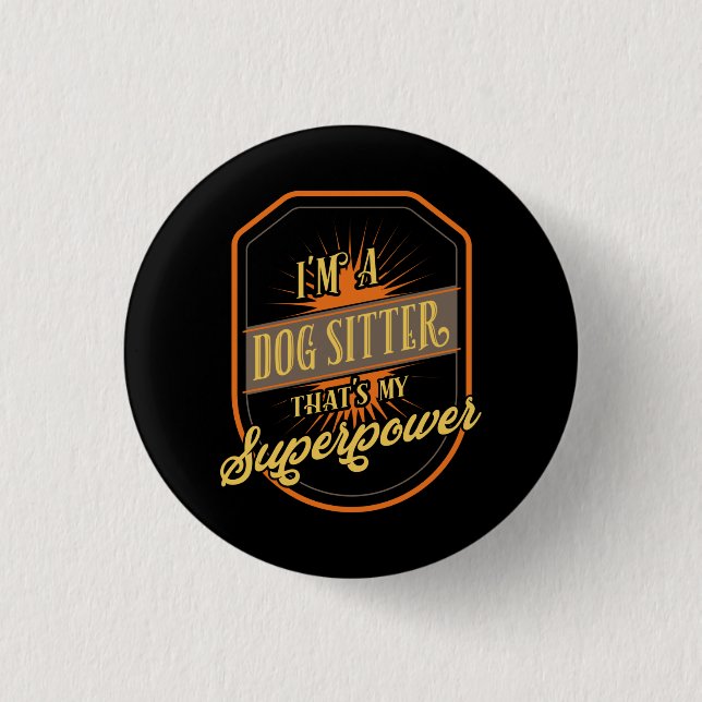 Dog Sitting Dog Sitter 3 Cm Round Badge (Front)