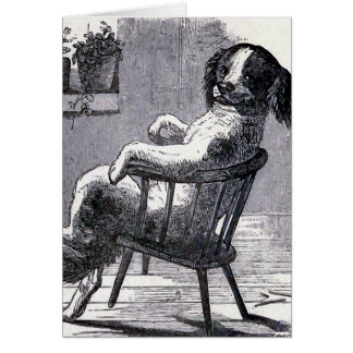 "Dog Sitting in a Chair" Illustration