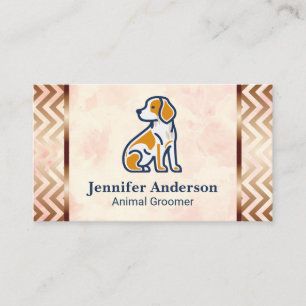Dog Sitting Logo   Animal Groomer Business Card