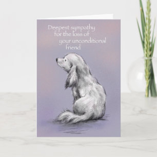 Dog Sitting on His Back, Sorry for Your Loss Card