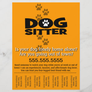 Dog Sitting.Sitter.Service.Business Flyer
