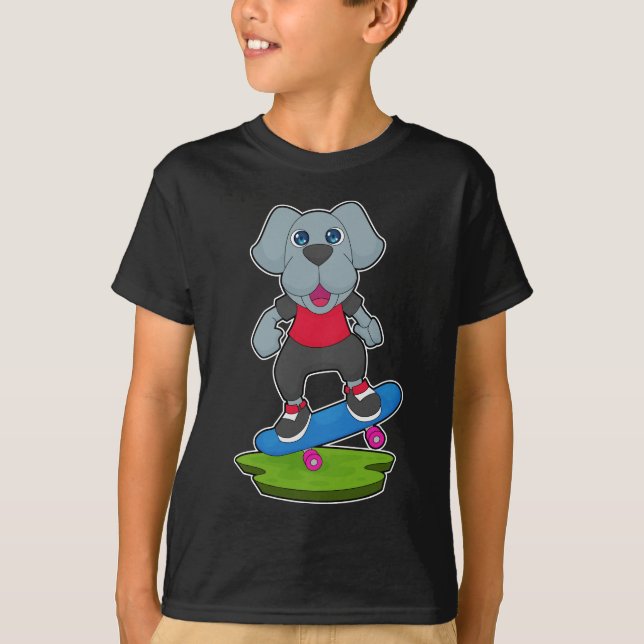 Dog Skater Skateboard T-Shirt (Front)