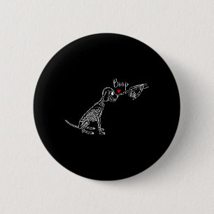 Dog Skeleton Boop Dog Funny Halloween Girl Men 6 Cm Round Badge
