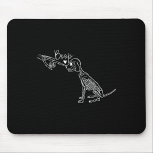 Dog Skeleton Hand Boop Halloween Puppy Dog Lover G Mouse Mat