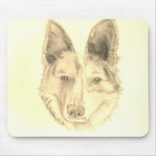 Dog sketch mouse mat