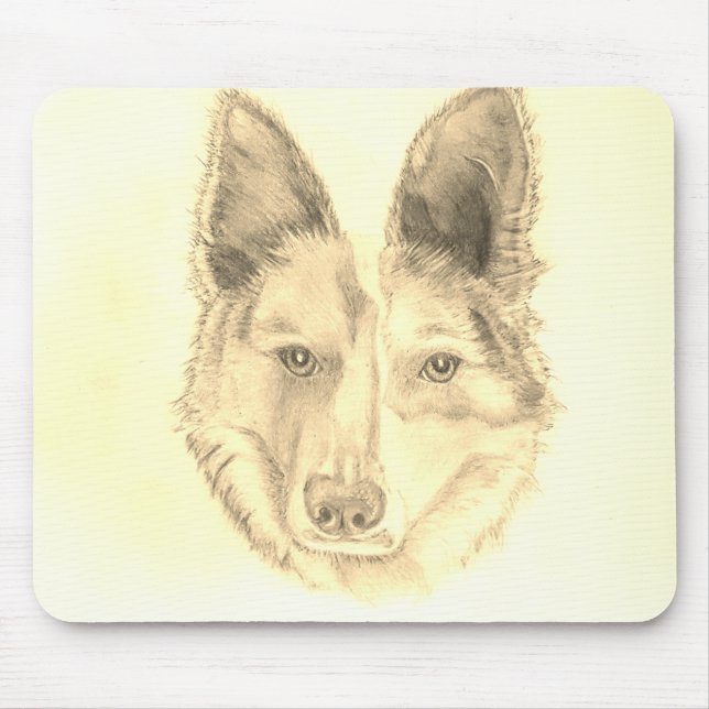 Dog sketch mouse mat (Front)