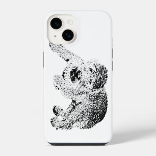 Dog Sketch Phone Case – Minimalist Lying Design