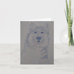 Dog Sketch Thank you card