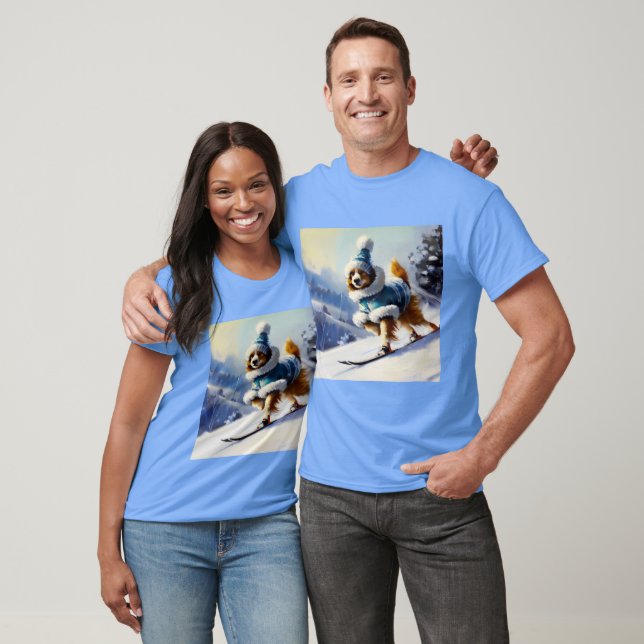 Dog Skiing T-Shirt (Unisex)