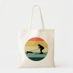 Dog Skijoring Extreme Winter Sport Ski Race Racing Tote Bag