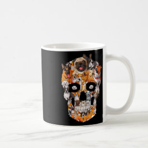 Dog Skull Dogs Paw Lover Halloween Dog Skeleton  Coffee Mug