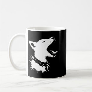 Dog Skull Punk Y2k Cute Creepy Puppy Goth Black Coffee Mug