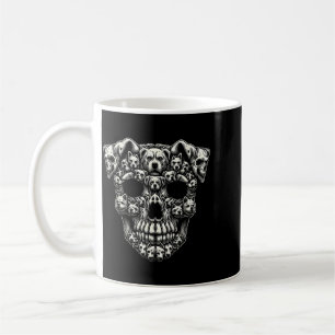 Dog Skull X-Ray Halloween Skeleton Black Men Women Coffee Mug