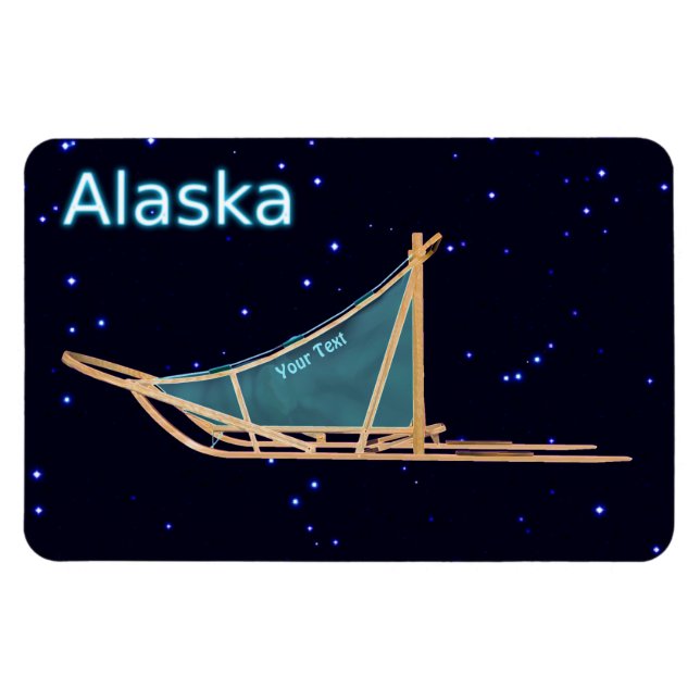 Dog Sled - Alaska Magnet (Horizontal)