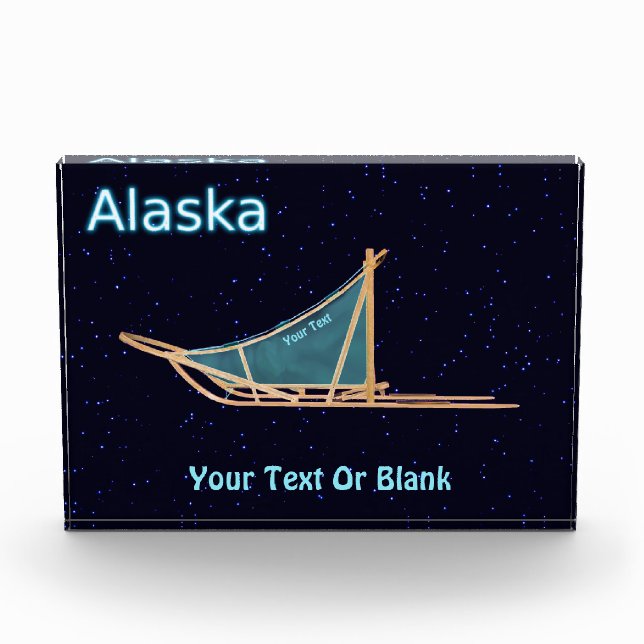 Dog Sled - Alaska Photo Block (Front)