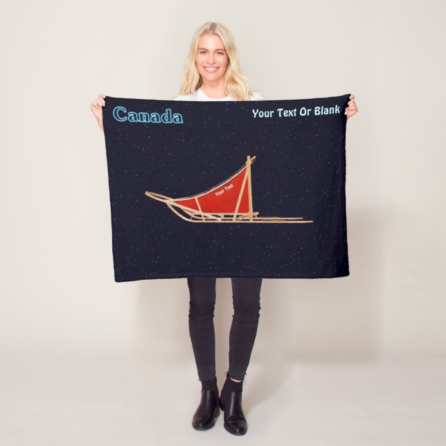 Dog Sled - Canada Fleece Blanket (In Situ)